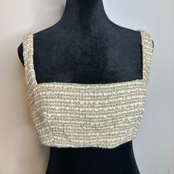 Valentino Tweed Crop Top